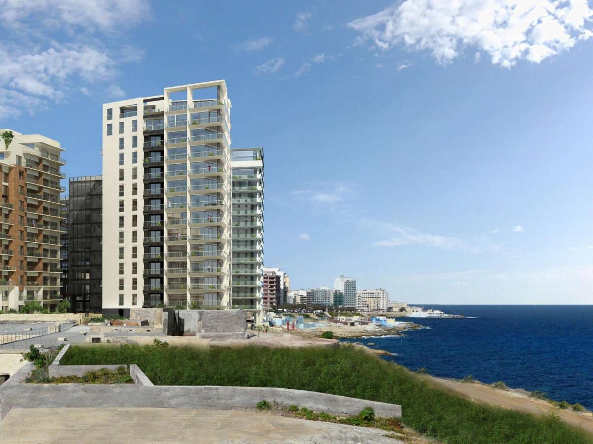 Seafront Luxury Apartment With Pool 슬리에마 외부 사진